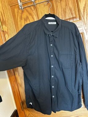 Tommy Bahama Black Long-Sleeve Button-Up Shirt XL